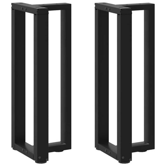 Console Table Legs T-Shaped 2 pcs Black 38x25x(72-73) cm Steel