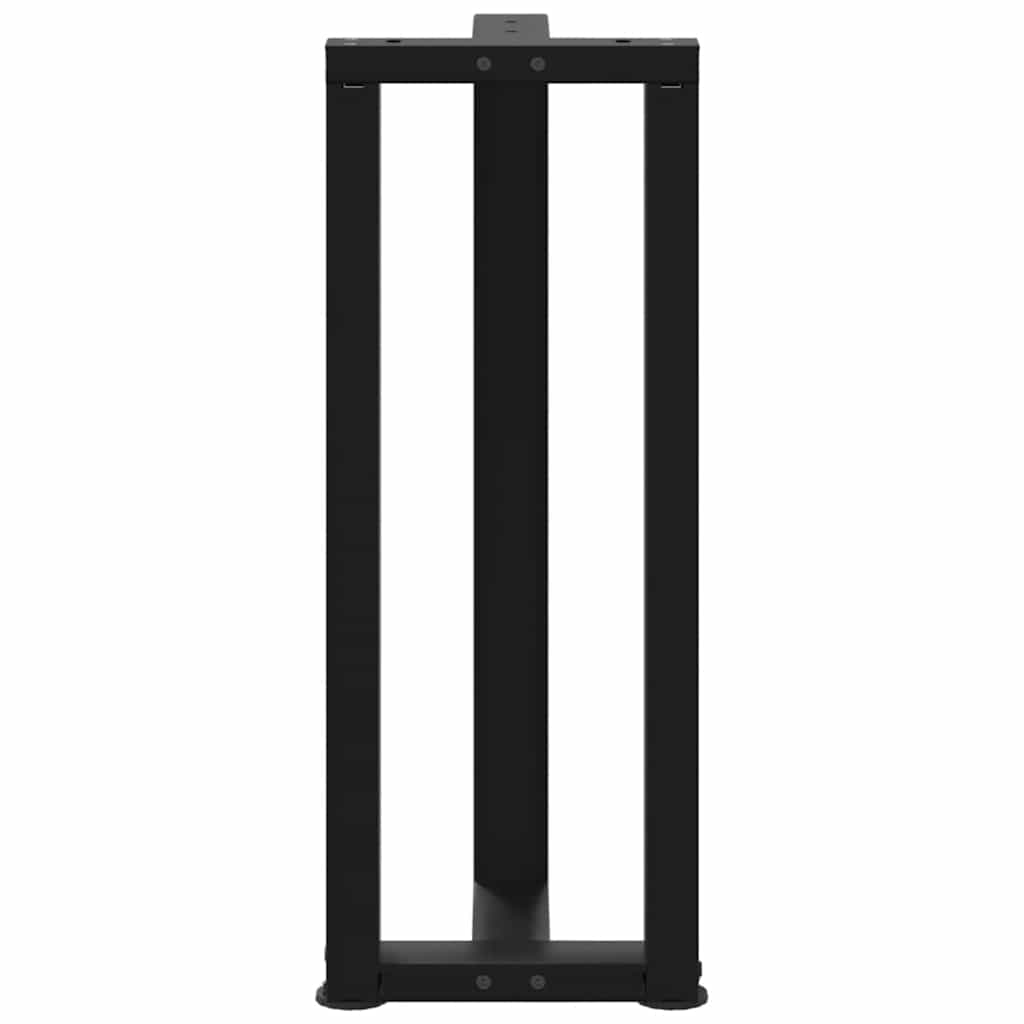 Console Table Legs T-Shaped 2 pcs Black 38x25x(72-73) cm Steel