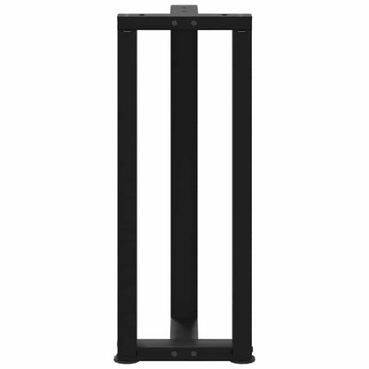 Console Table Legs T-Shaped 2 pcs Black 38x25x(72-73) cm Steel