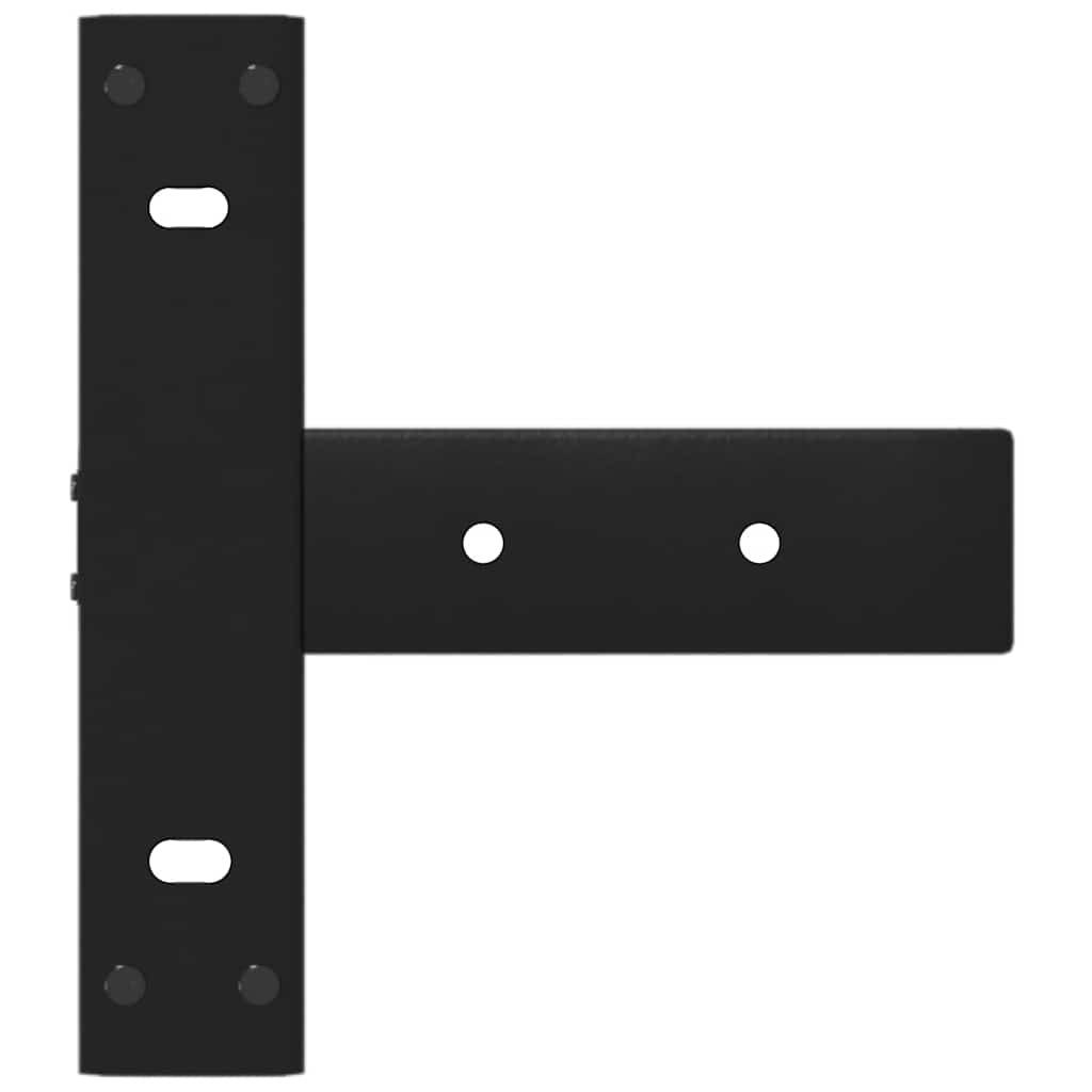 Console Table Legs T-Shaped 2 pcs Black 38x25x(72-73) cm Steel