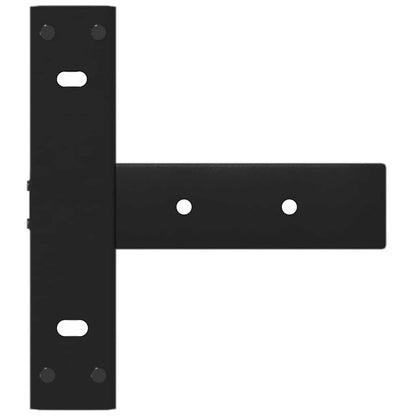 Console Table Legs T-Shaped 2 pcs Black 38x25x(72-73) cm Steel