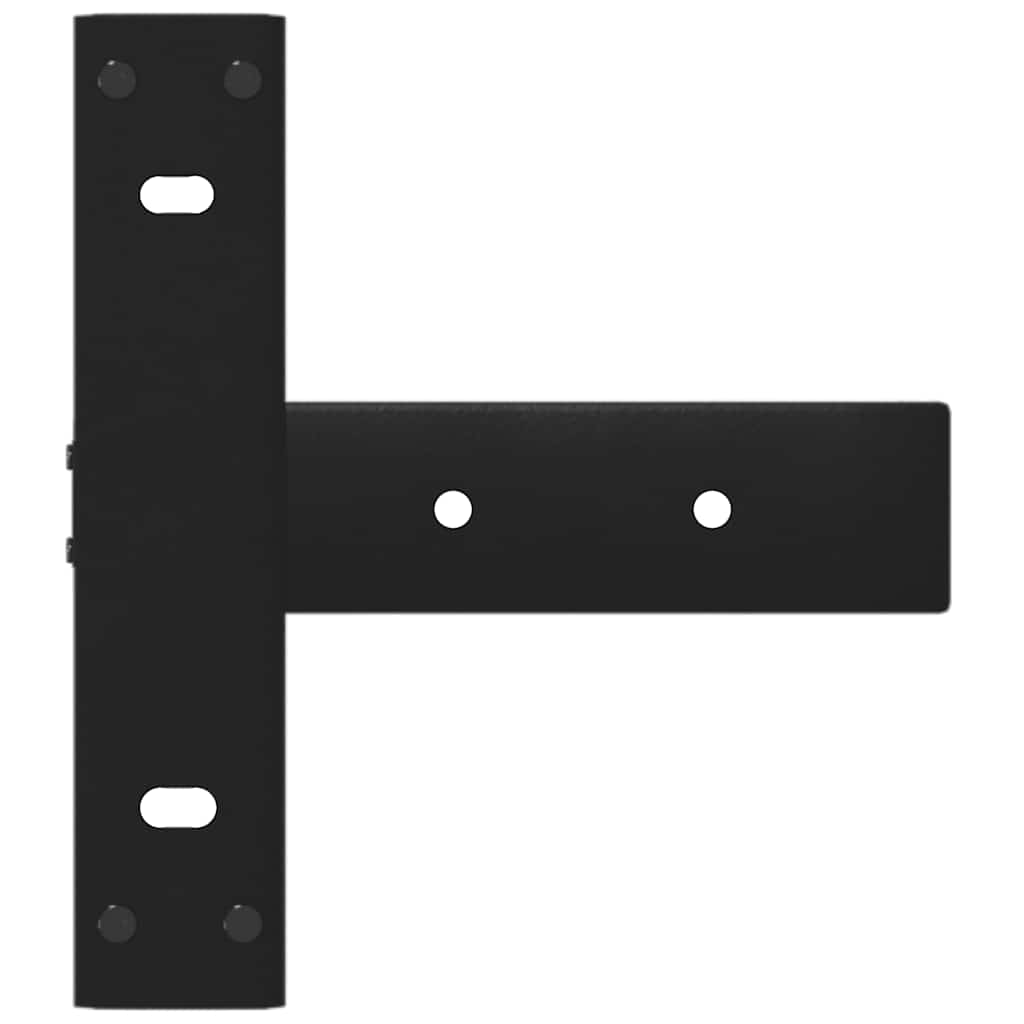 Console Table Legs T-Shaped 2 pcs Black 38x25x(72-73) cm Steel
