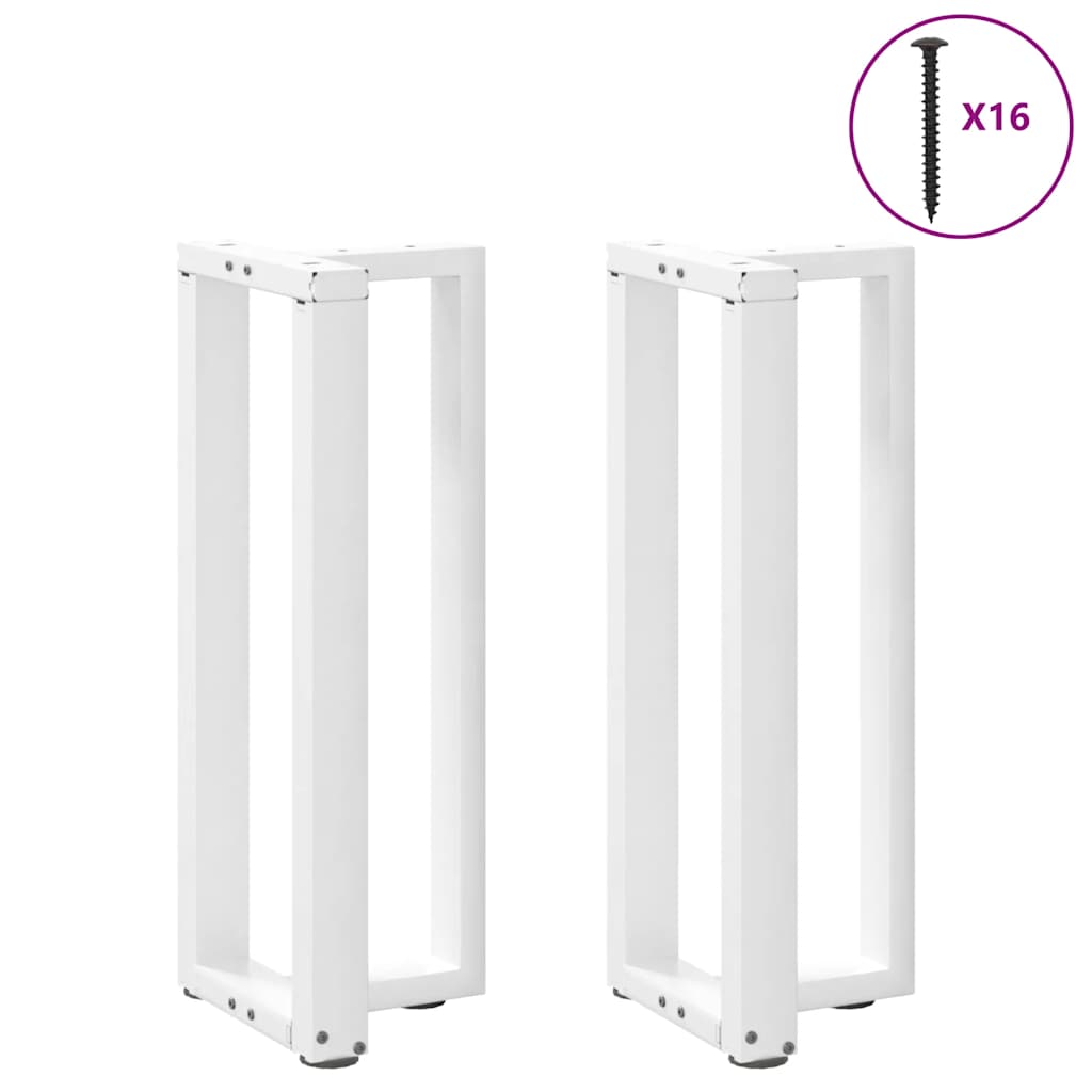 Console Table Legs T-Shaped 2 pcs White 38x25x(72-73) cm Steel
