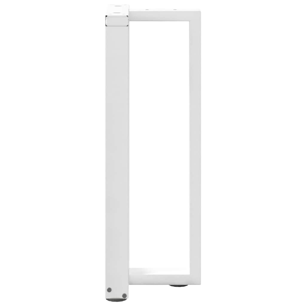 Console Table Legs T-Shaped 2 pcs White 38x25x(72-73) cm Steel