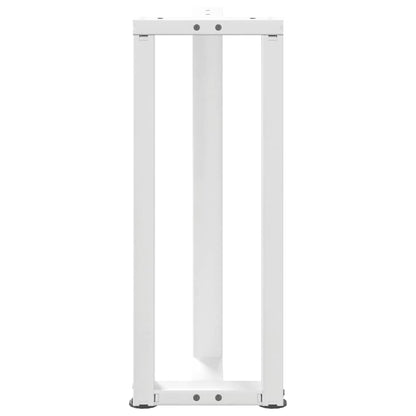 Console Table Legs T-Shaped 2 pcs White 38x25x(72-73) cm Steel
