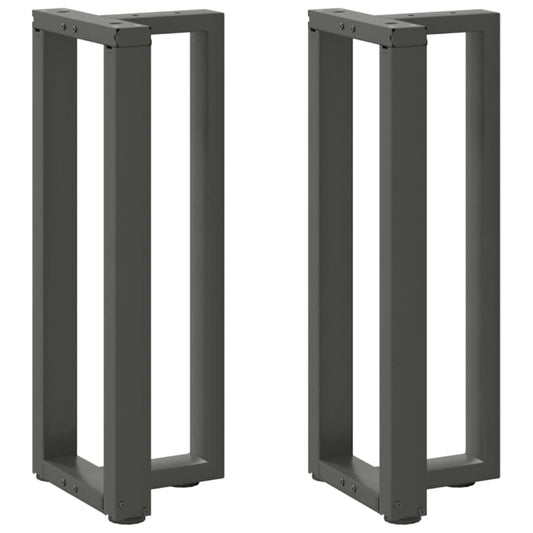 Console Table Legs T-Shaped 2 pcs Anthracite 38x25x(72-73) cm Steel