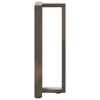 Console Table Legs T-Shaped 2 pcs Black 38x25x(72-73) cm Steel