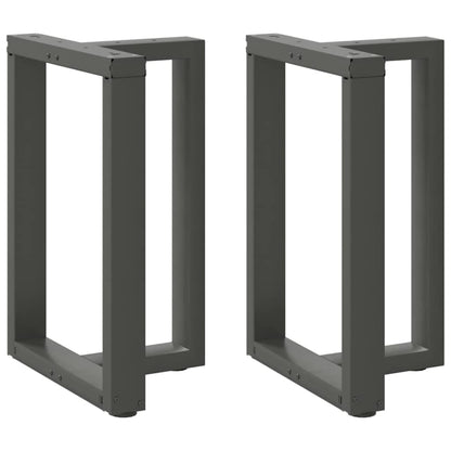 Dining Table Legs T-Shaped 2 pcs Anthracite 50x35x(72-73) cm Steel
