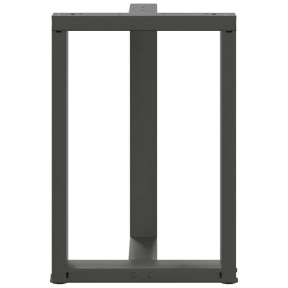 Dining Table Legs T-Shaped 2 pcs Anthracite 50x35x(72-73) cm Steel