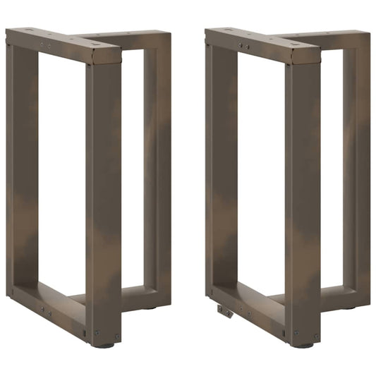 Dining Table Legs T-Shaped 2 pcs Black 50x35x(72-73) cm Steel