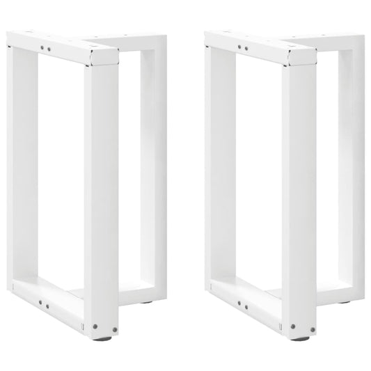 Dining Table Legs T-Shaped 2 pcs White 60x35x(72-73) cm Steel