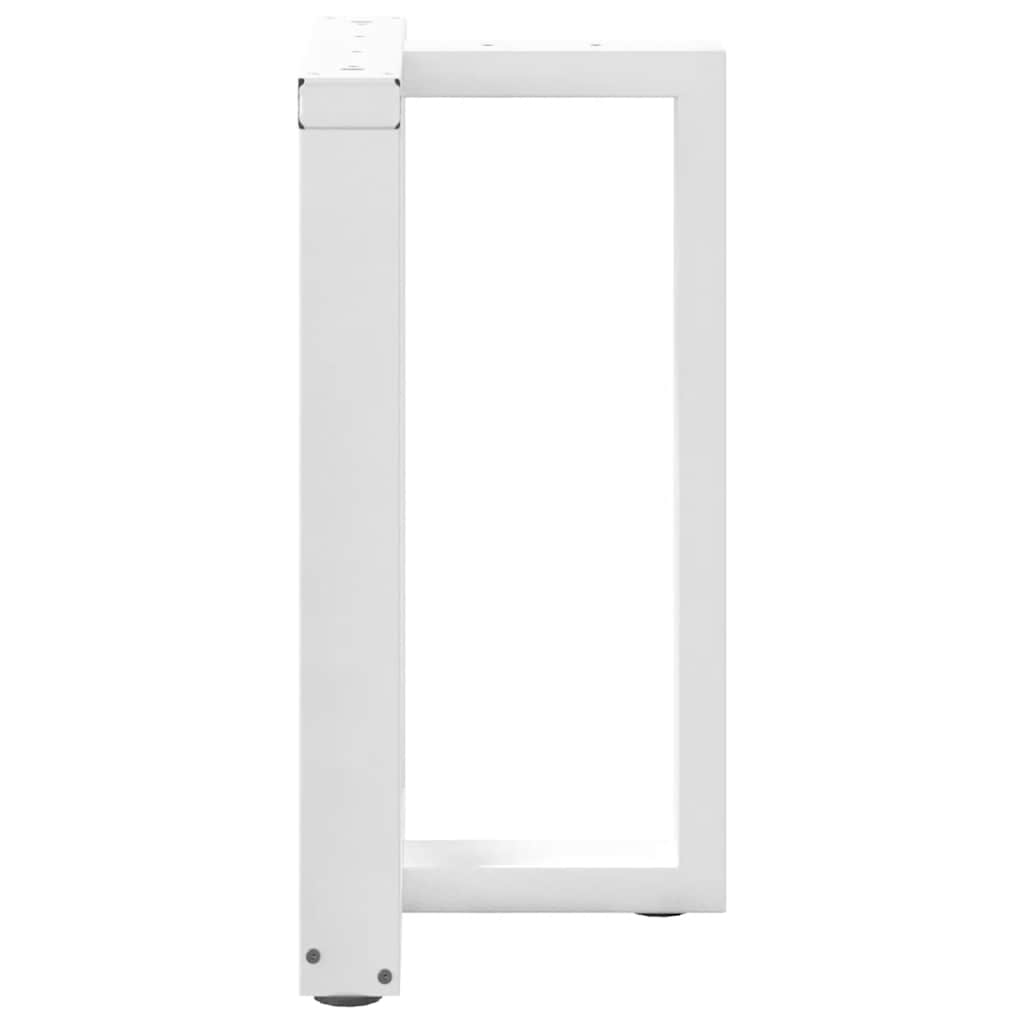 Dining Table Legs T-Shaped 2 pcs White 60x35x(72-73) cm Steel