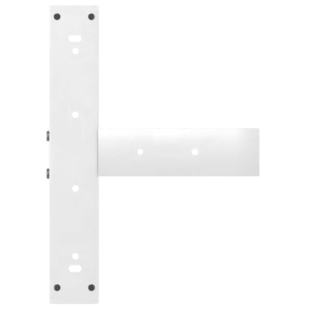 Dining Table Legs T-Shaped 2 pcs White 60x35x(72-73) cm Steel