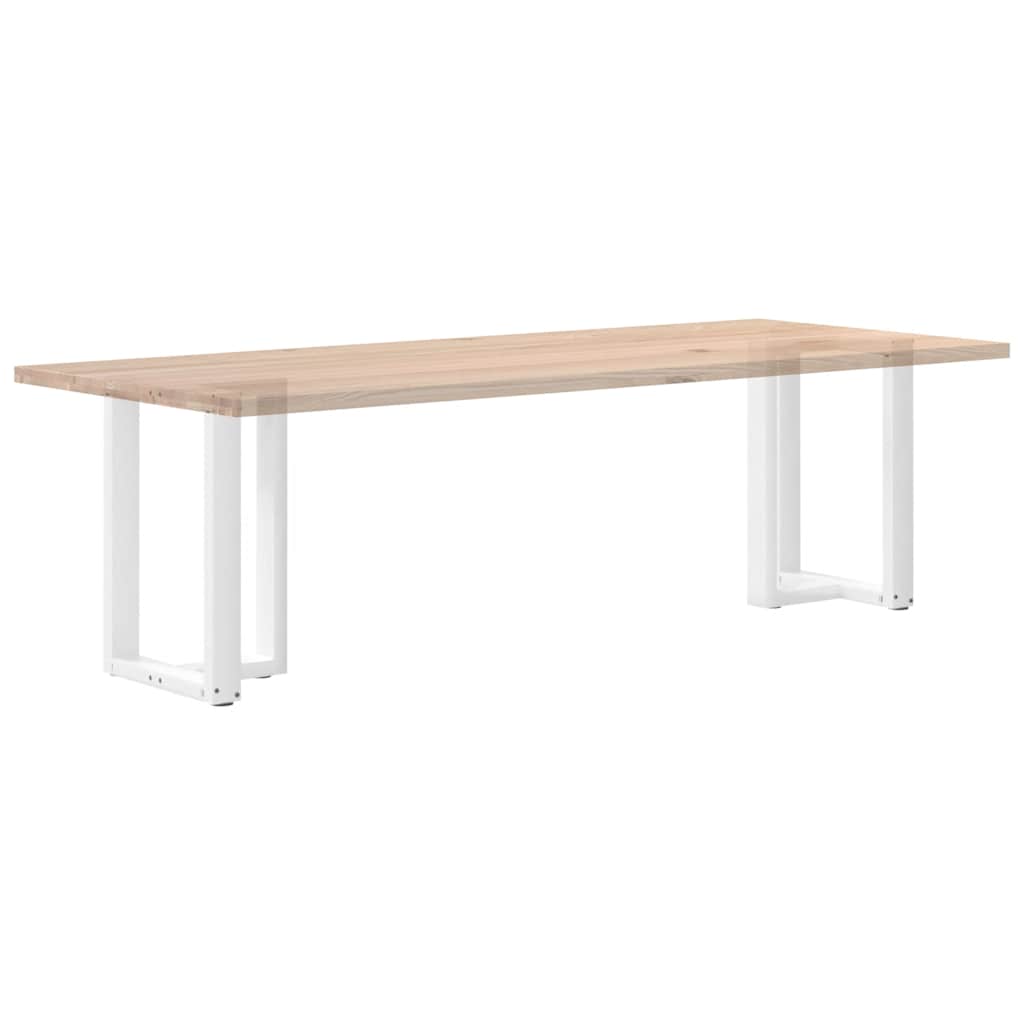 Dining Table Legs T-Shaped 2 pcs White 60x35x(72-73) cm Steel