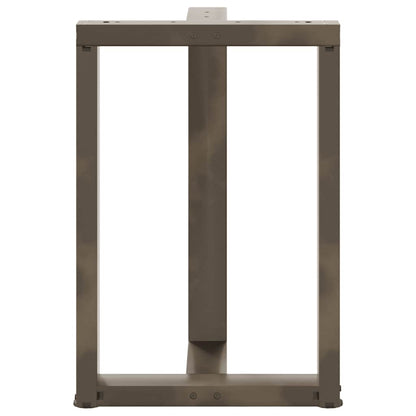 Dining Table Legs T-Shaped 2 pcs Black 60x35x(72-73) cm Steel