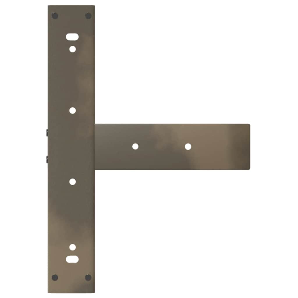 Dining Table Legs T-Shaped 2 pcs Black 60x35x(72-73) cm Steel