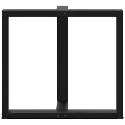 Dining Table Legs T-Shaped 2 pcs Black 70x35x(72-73) cm Steel