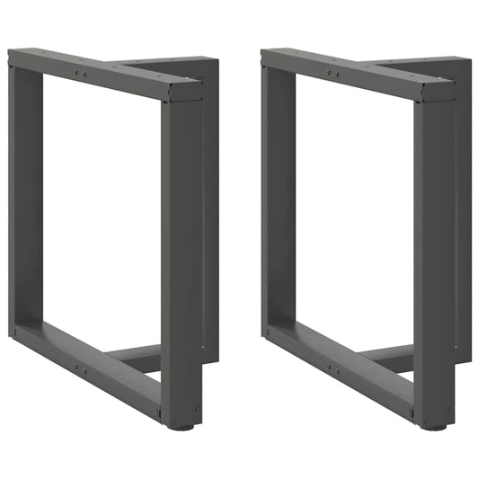 Dining Table Legs T-Shaped 2 pcs Anthracite 70x35x(72-73) cm Steel
