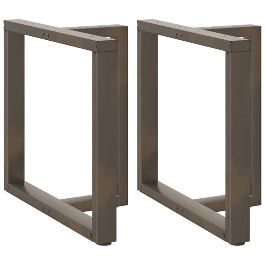 Dining Table Legs T-Shaped 2 pcs Black 70x35x(72-73) cm Steel