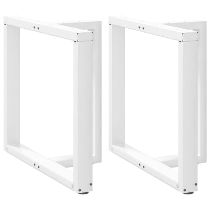 Dining Table Legs T-Shaped 2 pcs White 80x35x(72-73) cm Steel