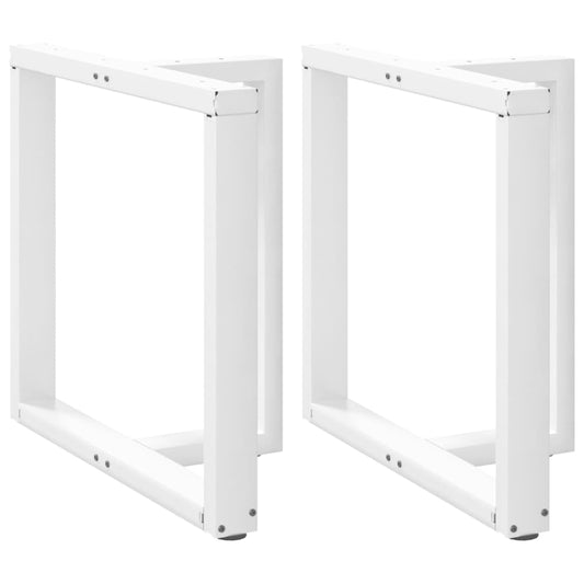 Dining Table Legs T-Shaped 2 pcs White 80x35x(72-73) cm Steel