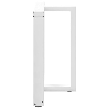 Dining Table Legs T-Shaped 2 pcs White 80x35x(72-73) cm Steel