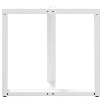 Dining Table Legs T-Shaped 2 pcs White 80x35x(72-73) cm Steel