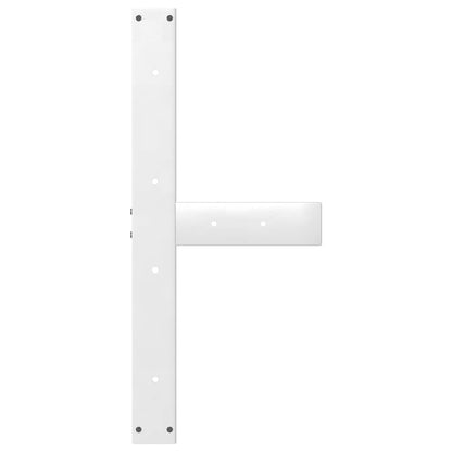 Dining Table Legs T-Shaped 2 pcs White 80x35x(72-73) cm Steel