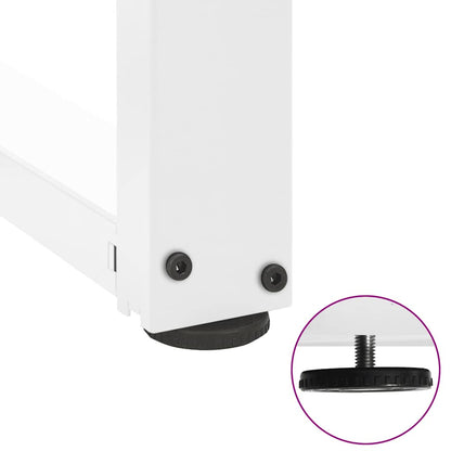 Dining Table Legs T-Shaped 2 pcs White 80x35x(72-73) cm Steel