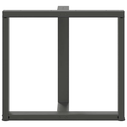 Dining Table Legs T-Shaped 2 pcs Anthracite 80x35x(72-73) cm Steel