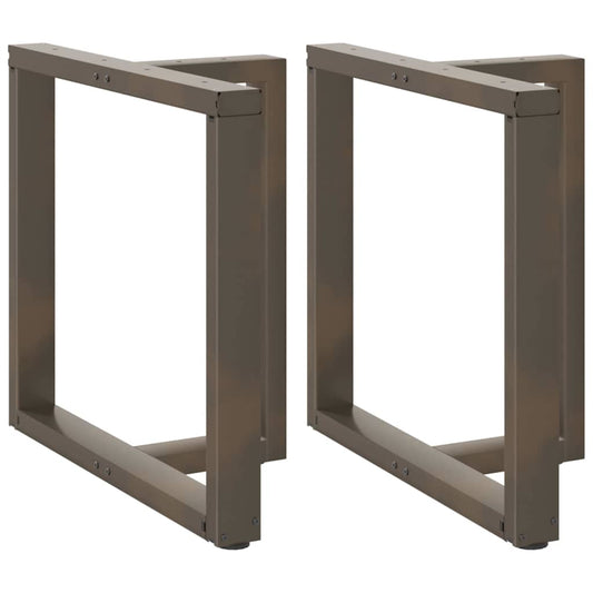 Dining Table Legs T-Shaped 2 pcs Black 80x35x(72-73) cm Steel