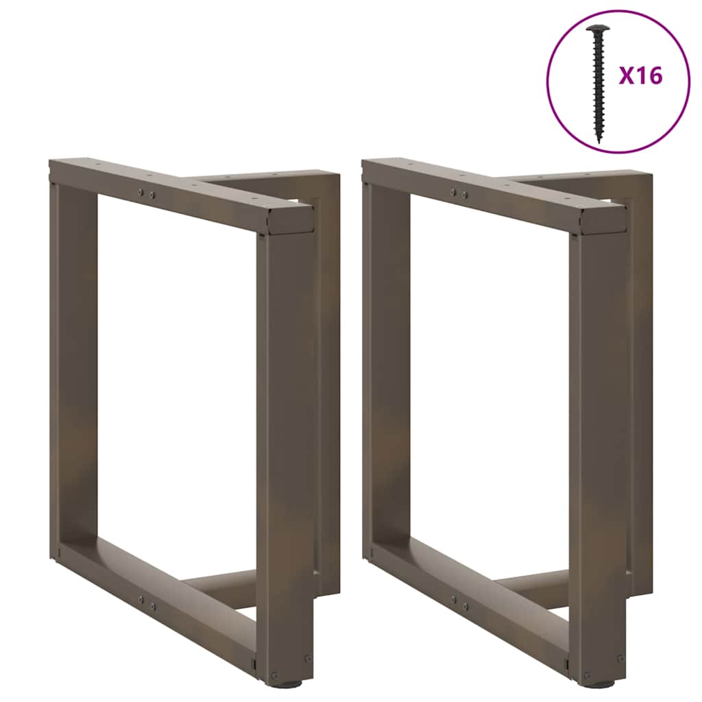 Dining Table Legs T-Shaped 2 pcs Black 80x35x(72-73) cm Steel