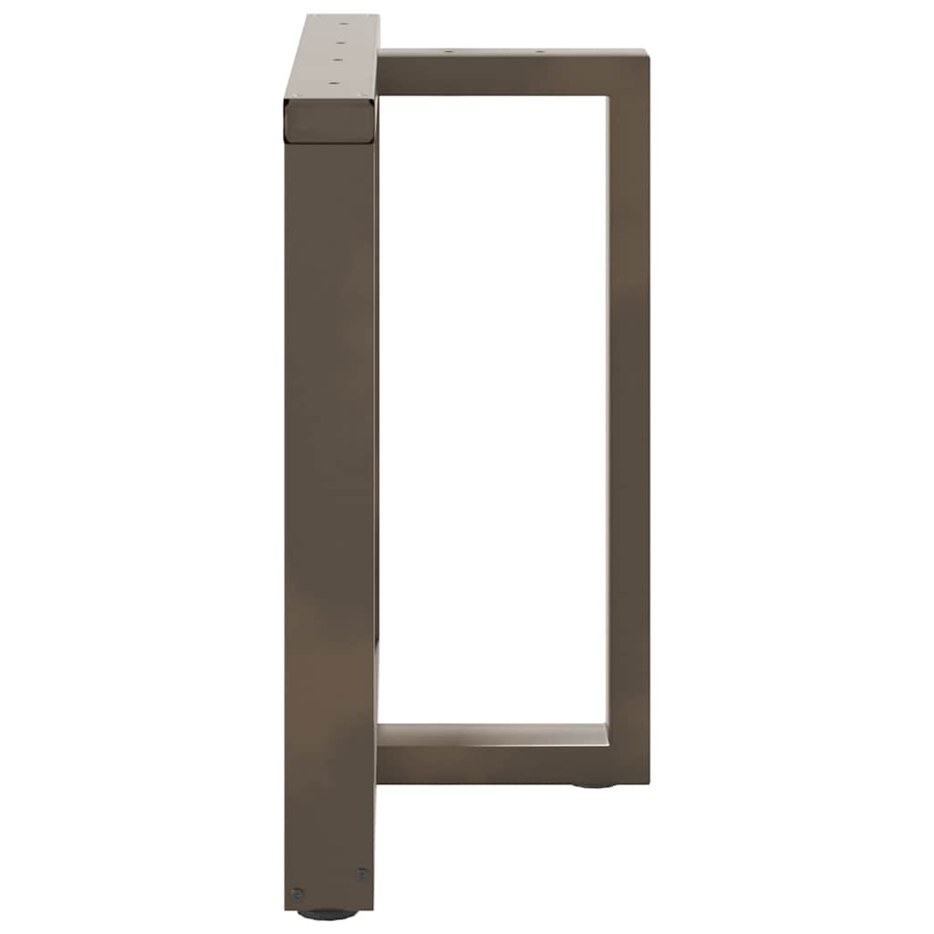 Dining Table Legs T-Shaped 2 pcs Black 80x35x(72-73) cm Steel