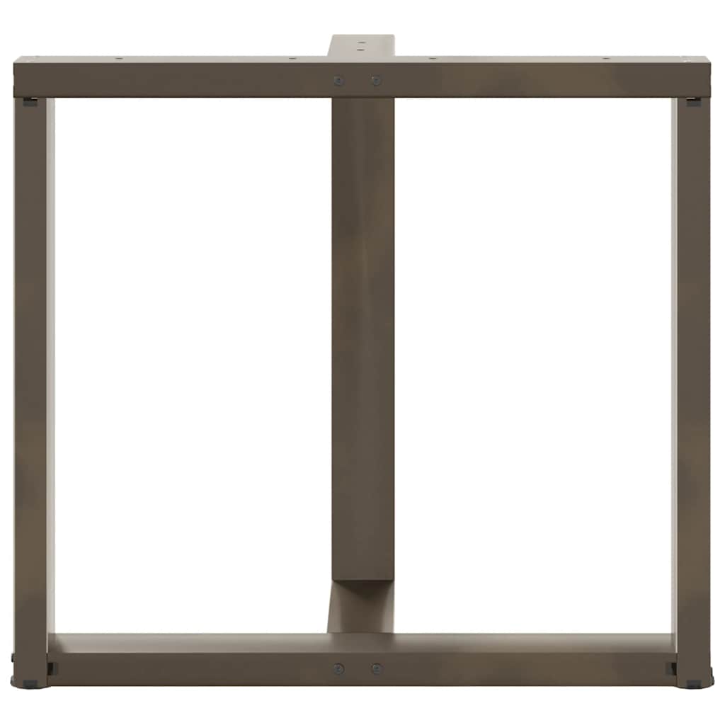 Dining Table Legs T-Shaped 2 pcs Black 80x35x(72-73) cm Steel