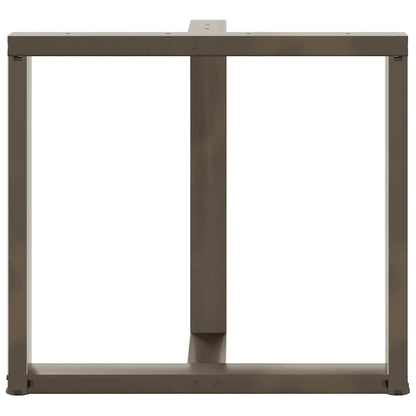 Dining Table Legs T-Shaped 2 pcs Black 80x35x(72-73) cm Steel