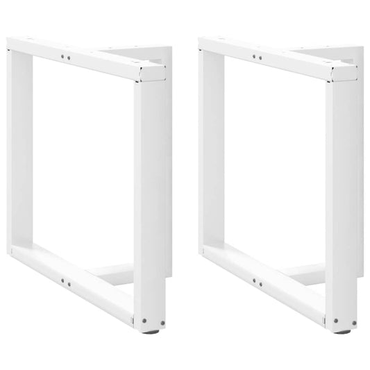 Dining Table Legs T-Shaped 2 pcs White 90x35x(72-73) cm Steel