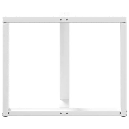 Dining Table Legs T-Shaped 2 pcs White 90x35x(72-73) cm Steel