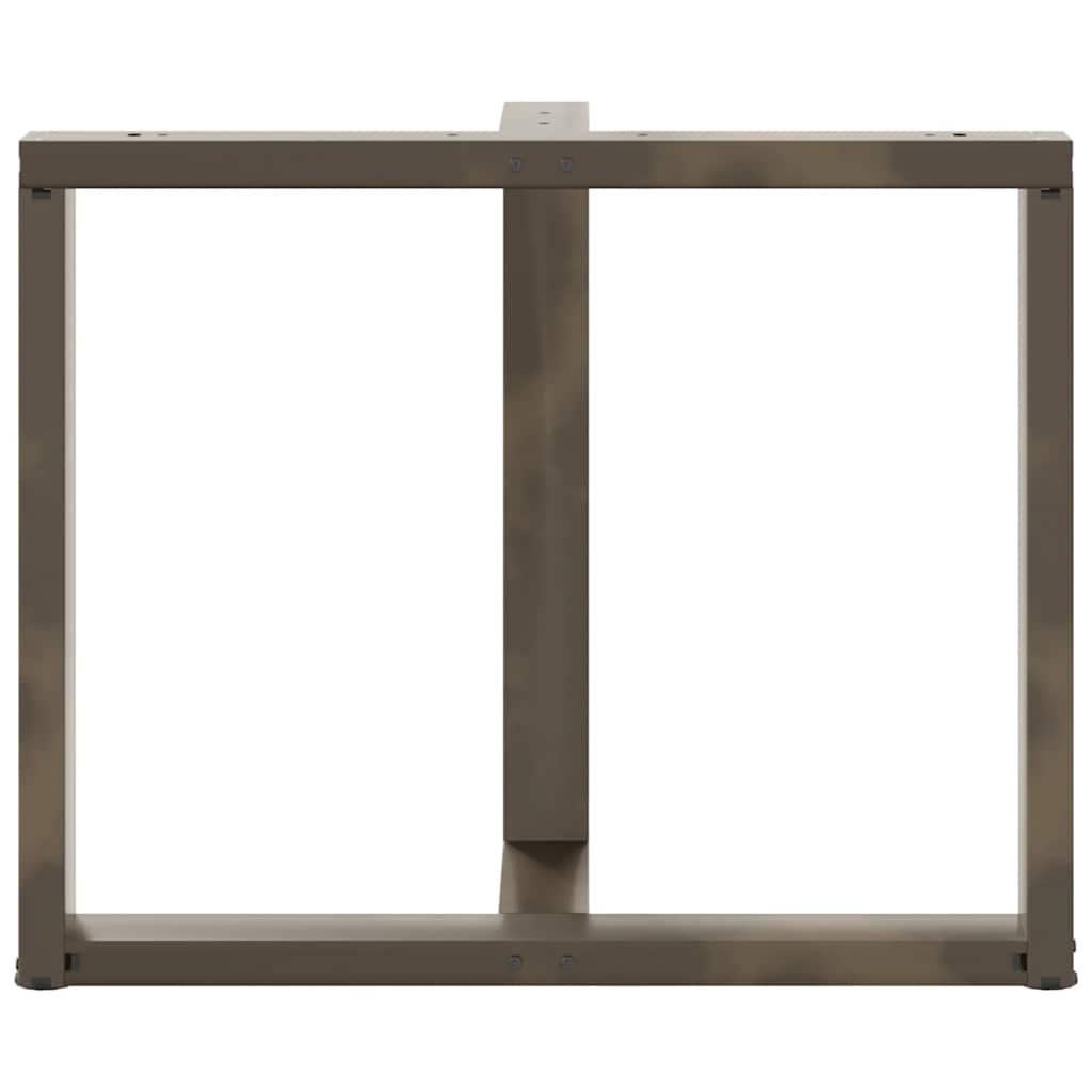 Dining Table Legs T-Shaped 2 pcs Black 90x35x(72-73) cm Steel