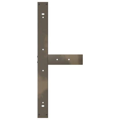 Dining Table Legs T-Shaped 2 pcs Black 90x35x(72-73) cm Steel