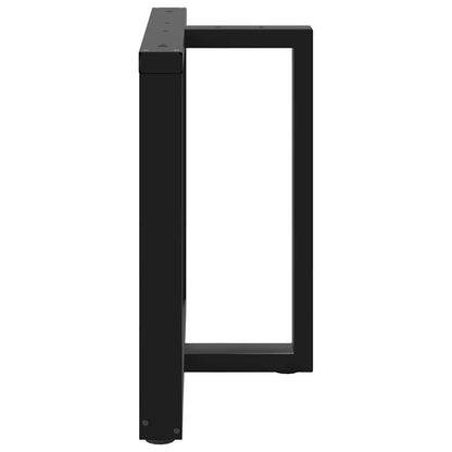 Dining Table Legs T-Shaped 2 pcs Black 100x35x(72-73) cm Steel