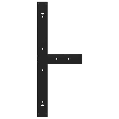 Dining Table Legs T-Shaped 2 pcs Black 100x35x(72-73) cm Steel