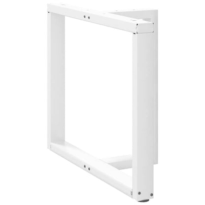 Dining Table Legs T-Shaped 2 pcs White 100x35x(72-73) cm Steel