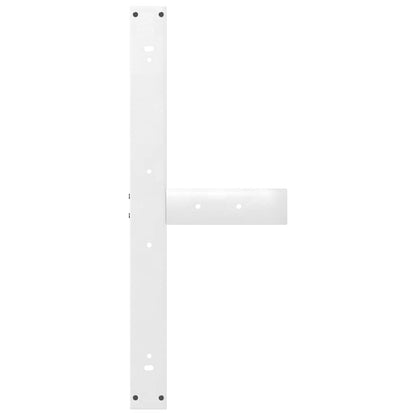 Dining Table Legs T-Shaped 2 pcs White 100x35x(72-73) cm Steel