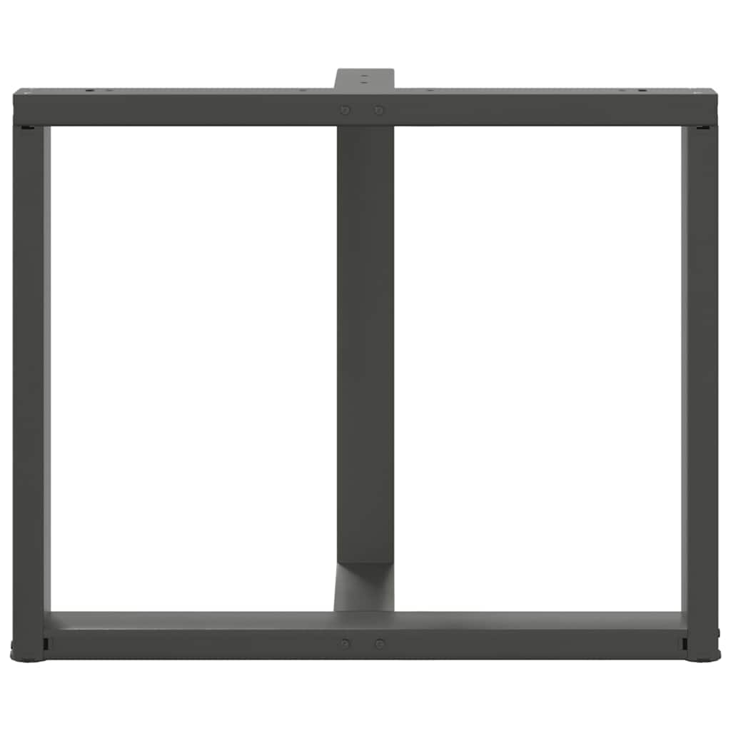 Dining Table Legs T-Shaped 2 pcs Anthracite 100x35x(72-73) cm Steel