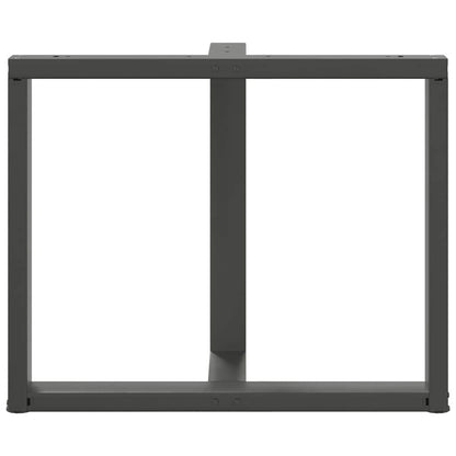 Dining Table Legs T-Shaped 2 pcs Anthracite 100x35x(72-73) cm Steel