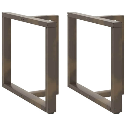 Dining Table Legs T-Shaped 2 pcs Black 100x35x(72-73) cm Steel
