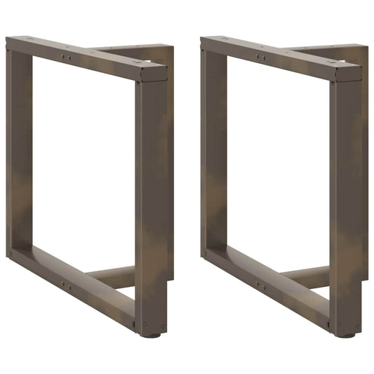 Dining Table Legs T-Shaped 2 pcs Black 100x35x(72-73) cm Steel