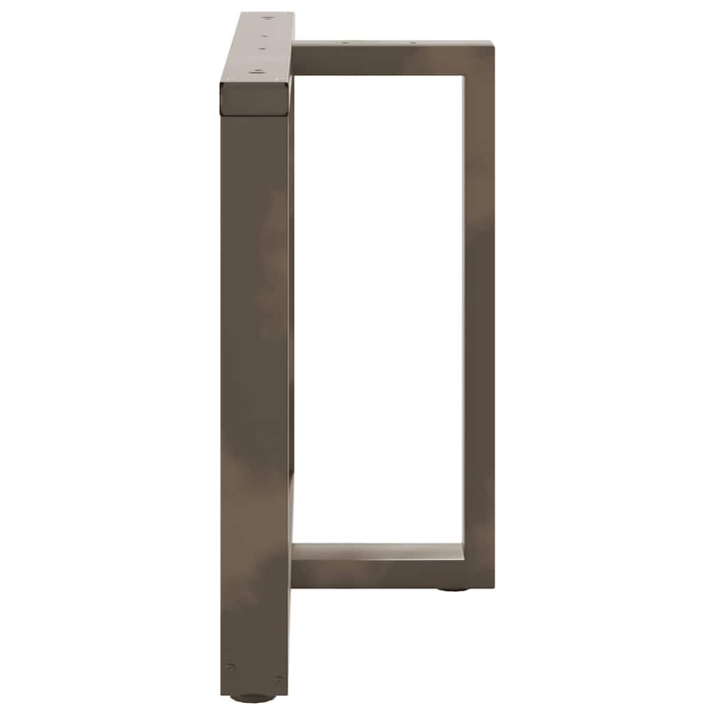 Dining Table Legs T-Shaped 2 pcs Black 100x35x(72-73) cm Steel