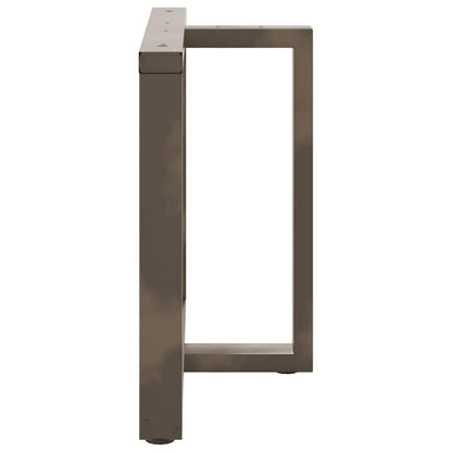 Dining Table Legs T-Shaped 2 pcs Black 100x35x(72-73) cm Steel