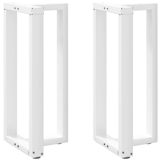 Bar Table Legs T-Shaped 2 pcs White 50x35x(90-91) cm Steel